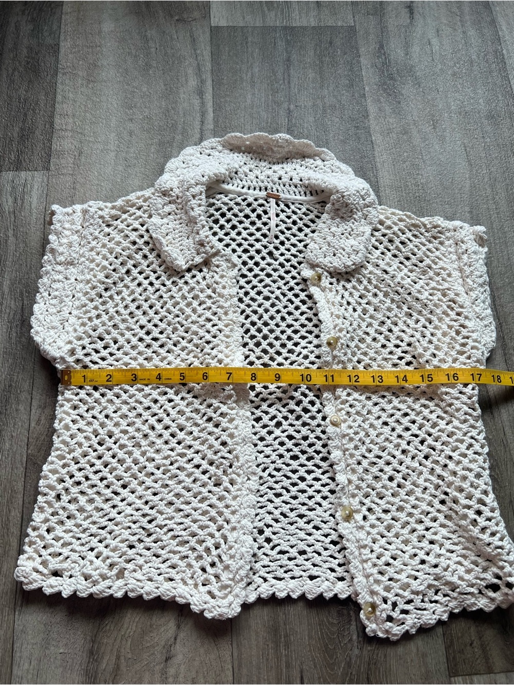 Free People Lilly Cream Crochet Top Womens - Picture 4 of 6